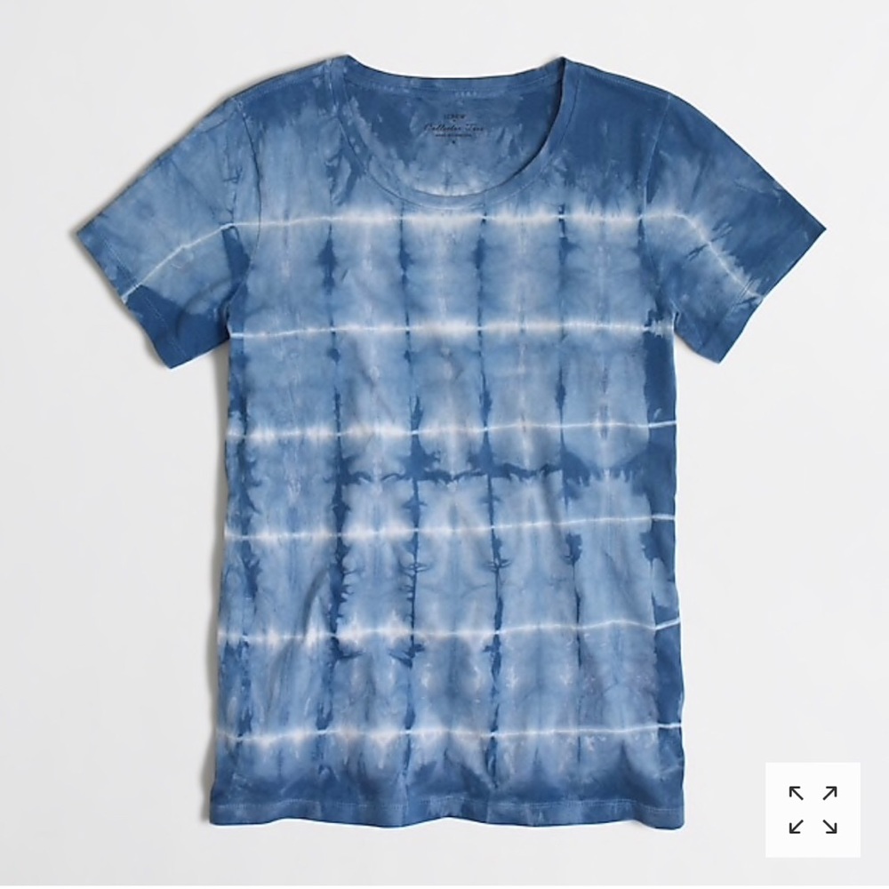 J Crew Blue Tie-Dyed Collector Tee M